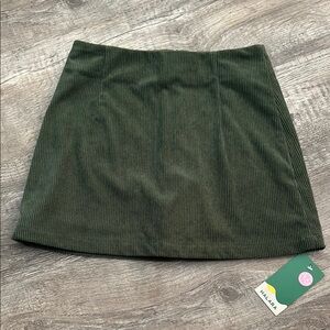 Green Corduroy Skirt